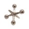 Kingston Living Metal Jacks Tabletop Decorative Sculpture - 7" - Silver